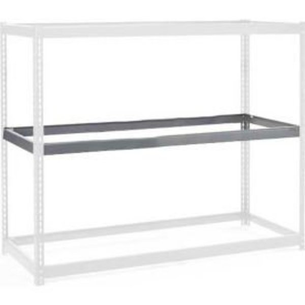Global Equipment Additional Level For Wide Span Rack 48"Wx36"D No Deck 1200 Lb Capacity, Gray 716252